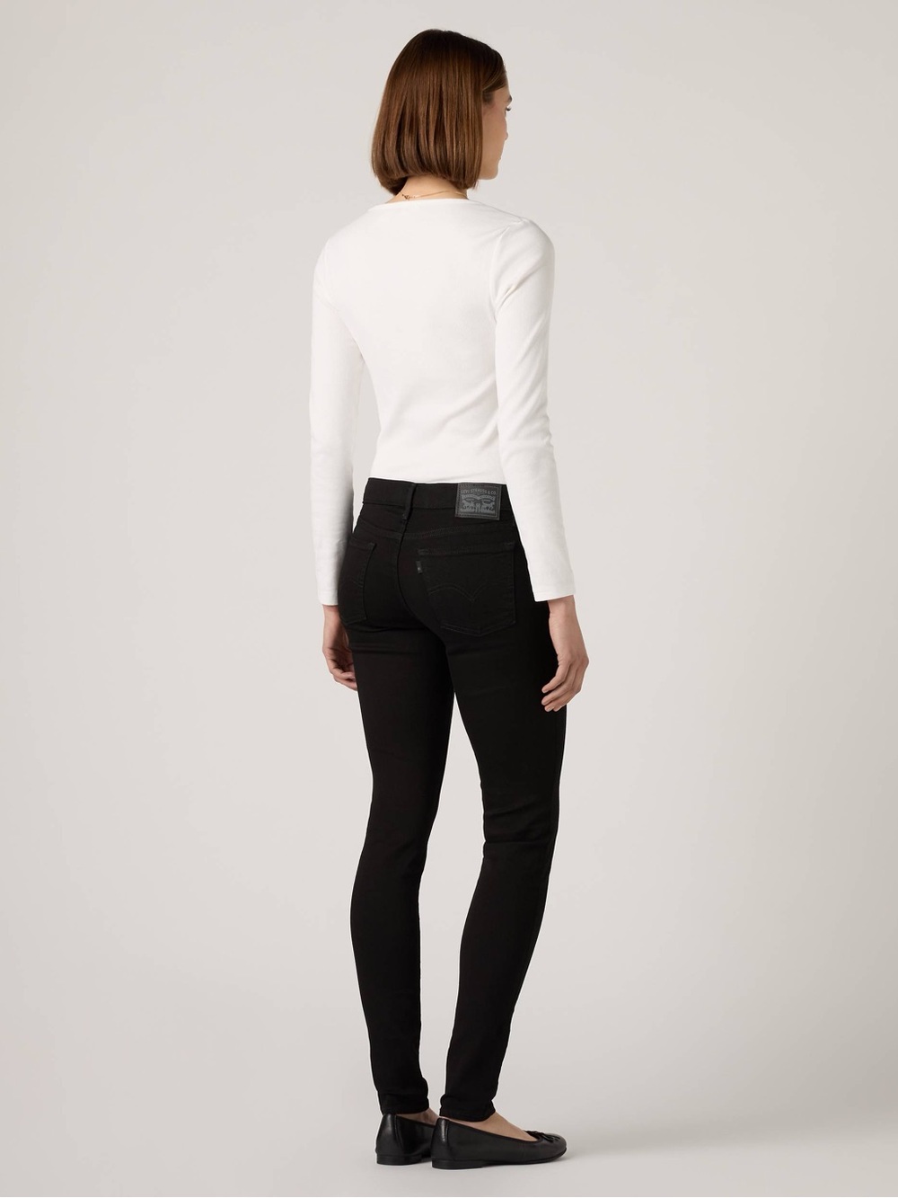 Levi's NWT 25 XS Black Women super Skinny Jeans Mid Rise with distress detail